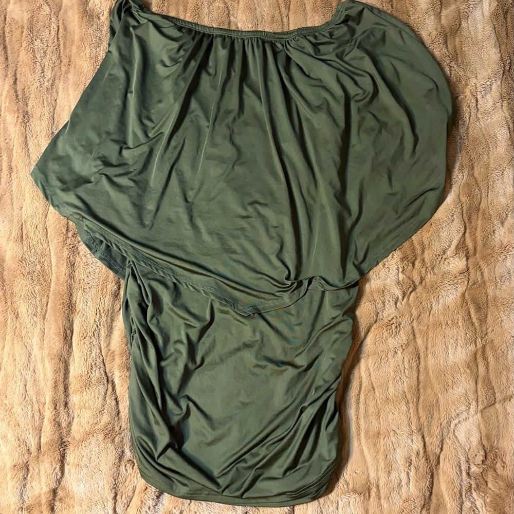 Green Off-Shoulder Dress